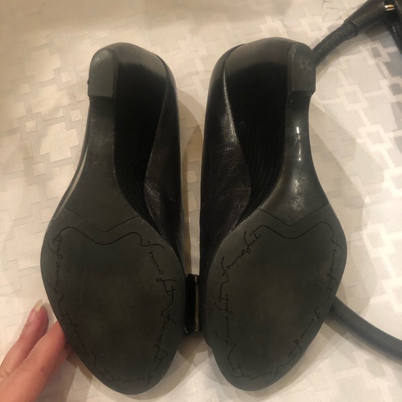 Awesome Black Franco Scarto Ladies Wedges Size 6.5 - Picture 4 of 5